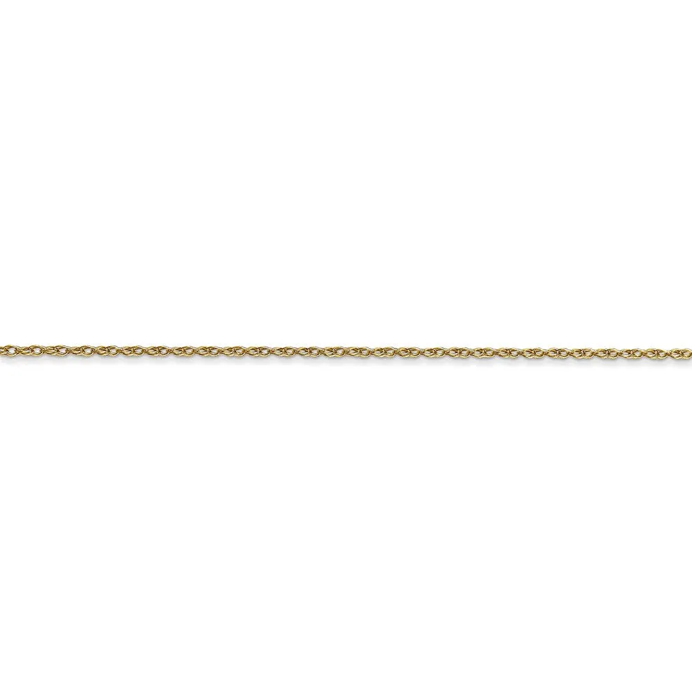 10k .7 mm Carded Cable Rope Chain | 10K7RY