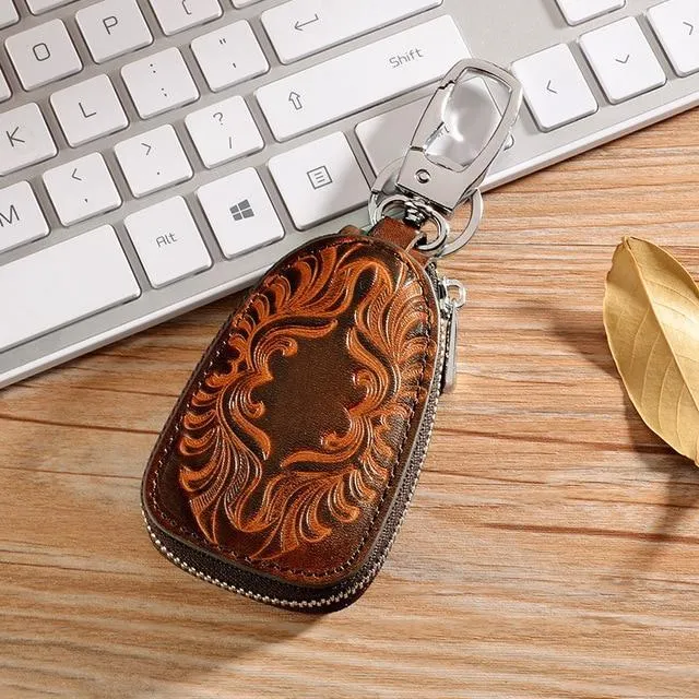 2in1 Leather Exclusive Car Key Holder