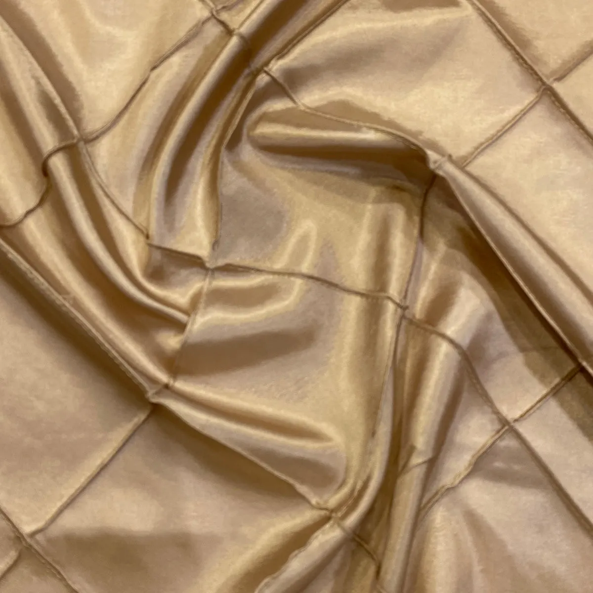 4" Pintuck Taffeta Wholesale Fabric in Taupe Gold