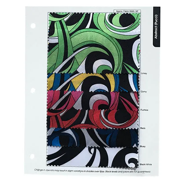 Abstract (Pucci) Wholesale Fabric in Bluey