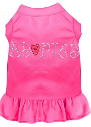 Adopted Rhinestone Dress Bright Pink Lg (14)