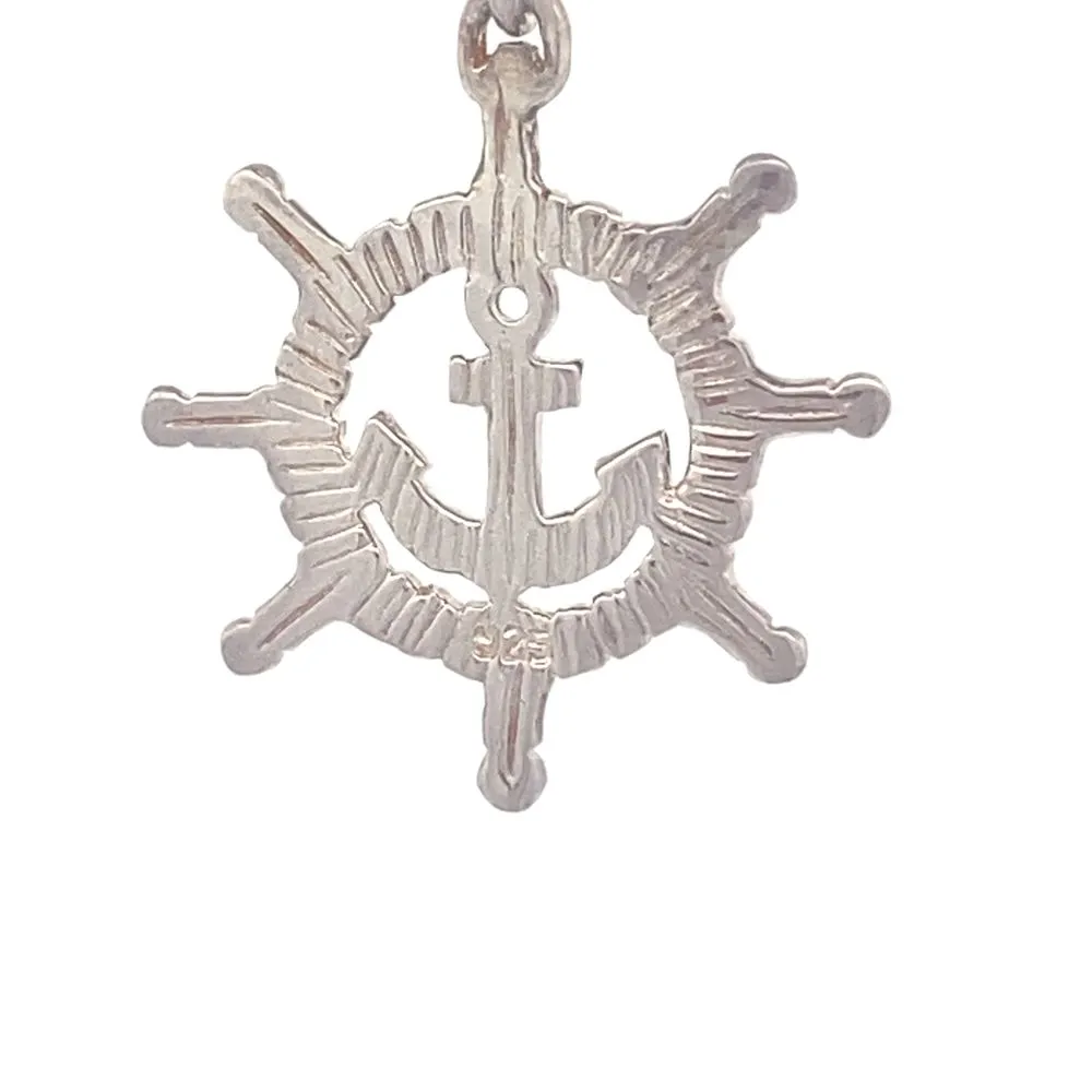 Aki Anchor Wheel 925 Sterling Silver Charm