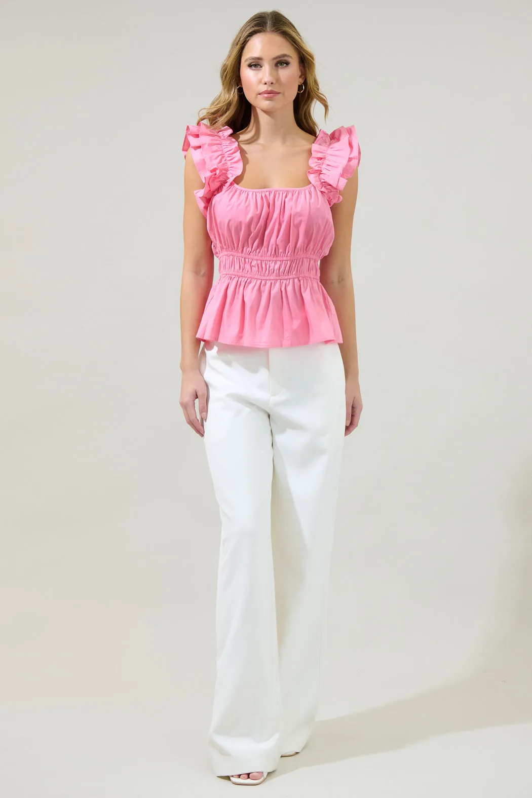 Aneeza Ruffle Peplum Top