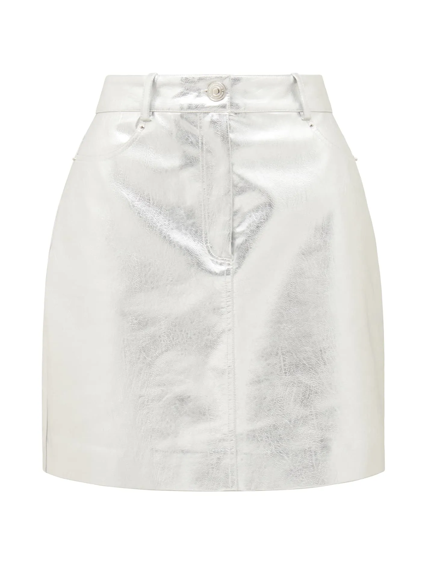 Ashlyn Vegan Leather Metallic Mini Skirt