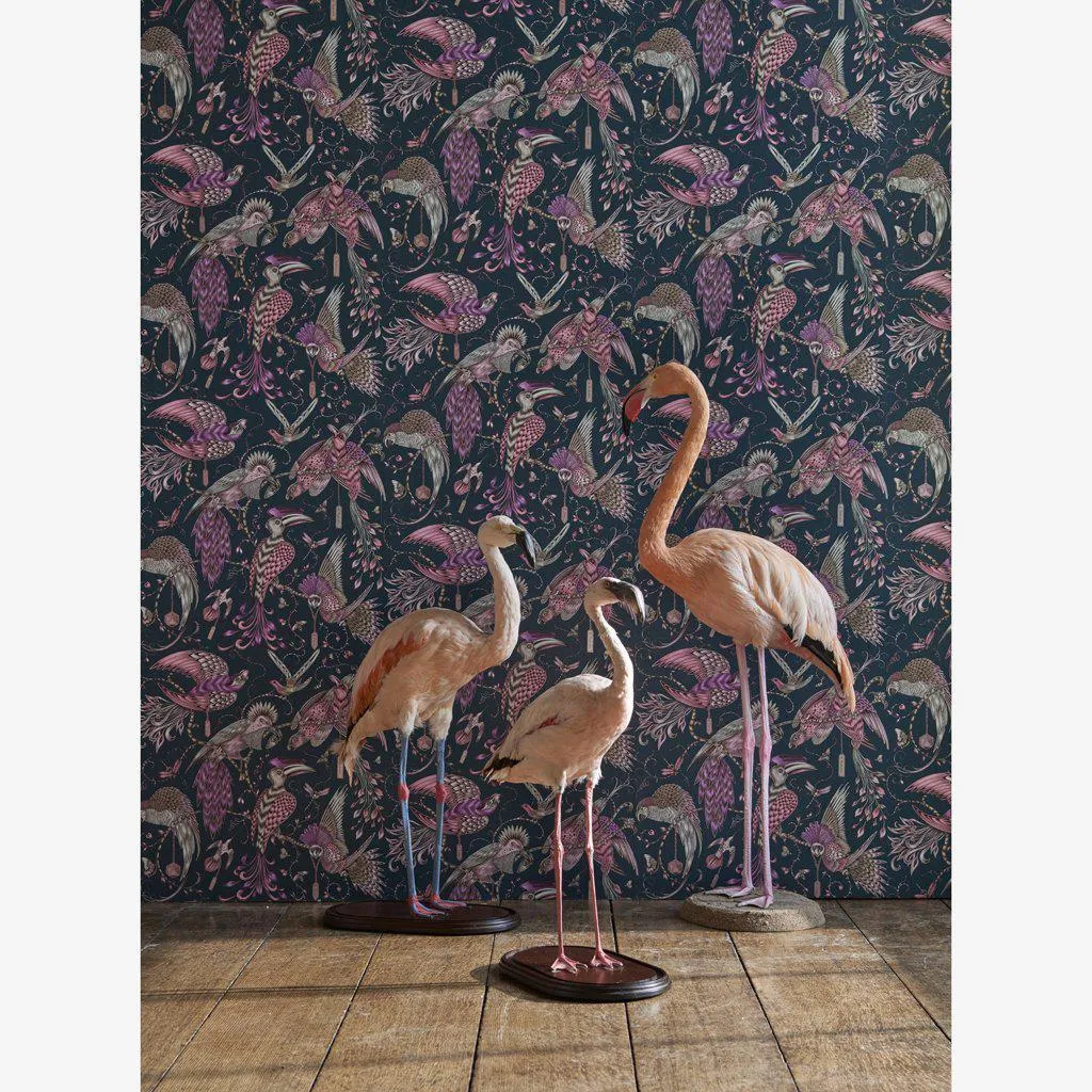 Audubon Wallpaper - Pink - Emma J Shipley