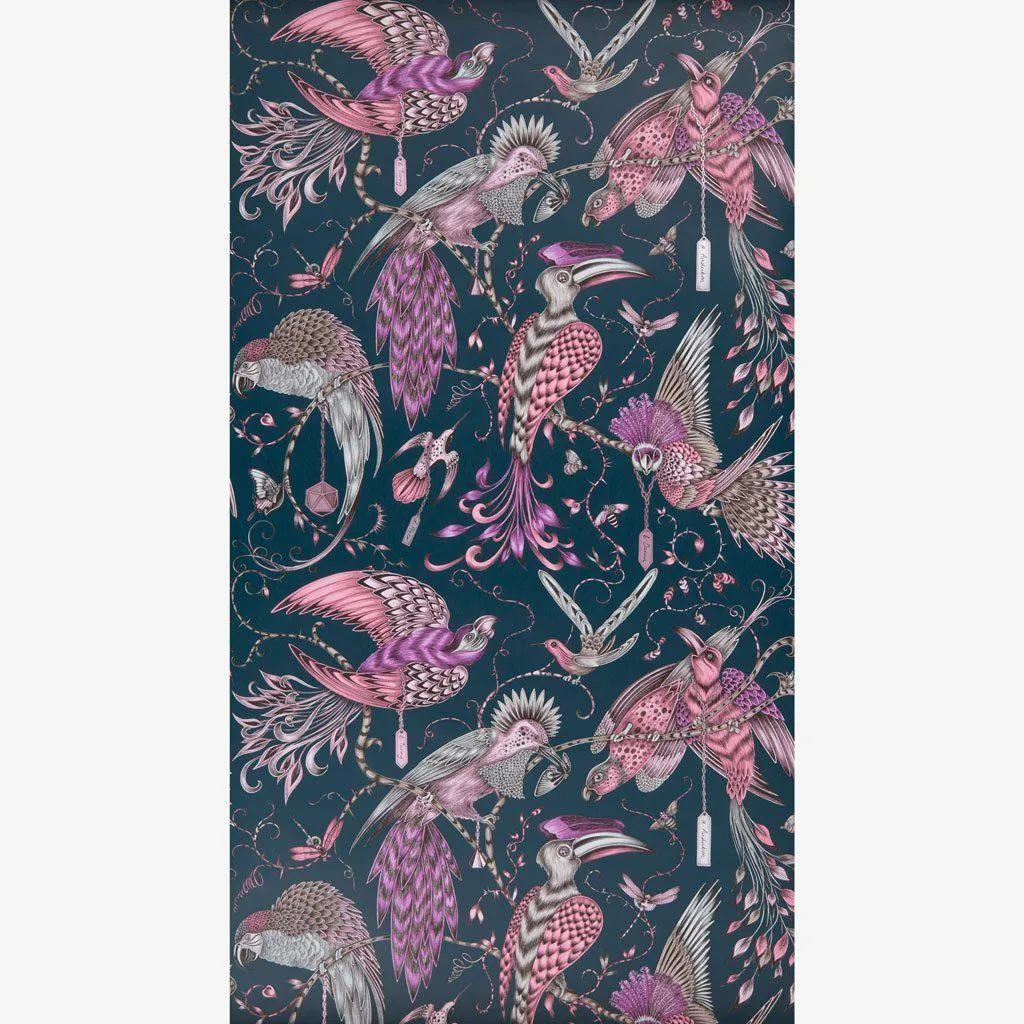 Audubon Wallpaper - Pink - Emma J Shipley