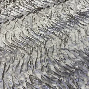 Austrian Wave Satin Wholesale Fabric in Silver