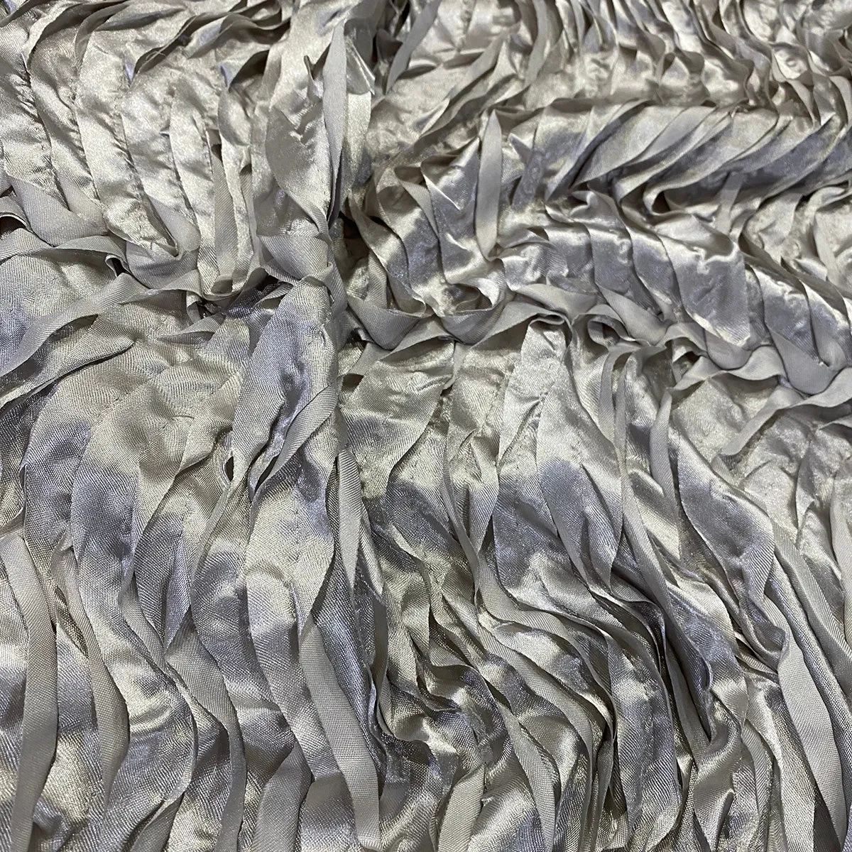 Austrian Wave Satin Wholesale Fabric in Silver