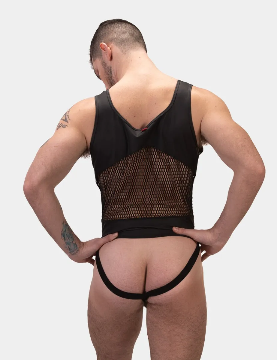 Barcode Berlin Mesh Lace Bodysuit Notin Black