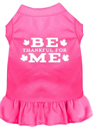 Be Thankful For Me Screen Print Dress Bright Pink Lg (14)