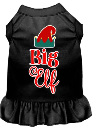 Big Elf Screen Print Dog Dress Black Xxxl