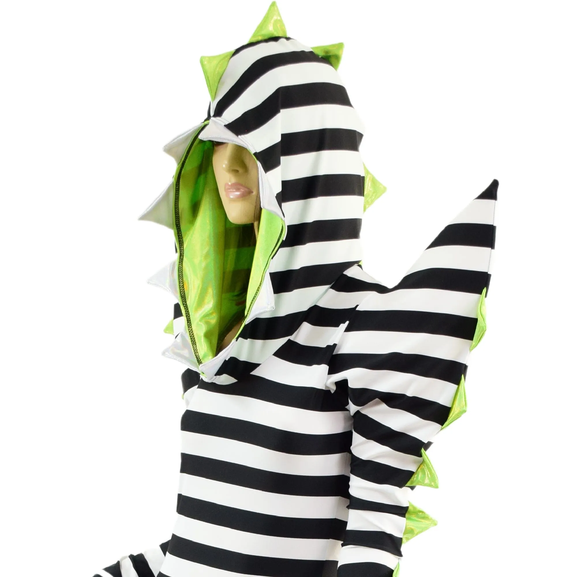 Black and White Striped Sand Worm Gown with TEETH