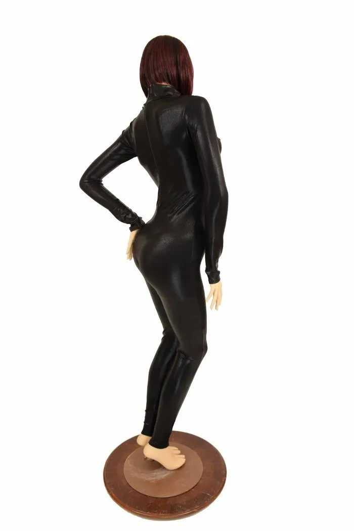 Black Mystique Turtle Neck Catsuit