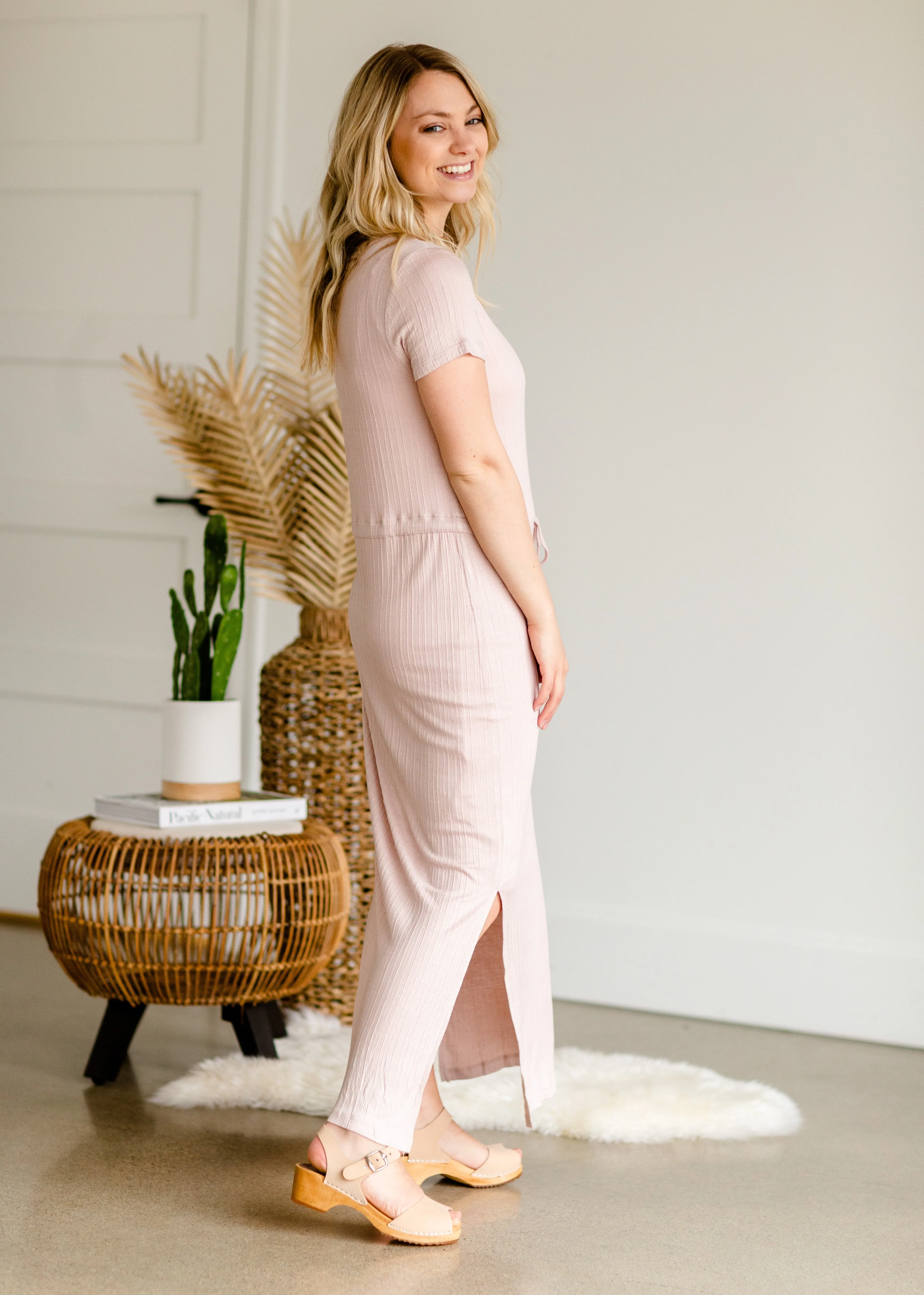 Blush Jersey Short Sleeve Dress - FINAL SALE