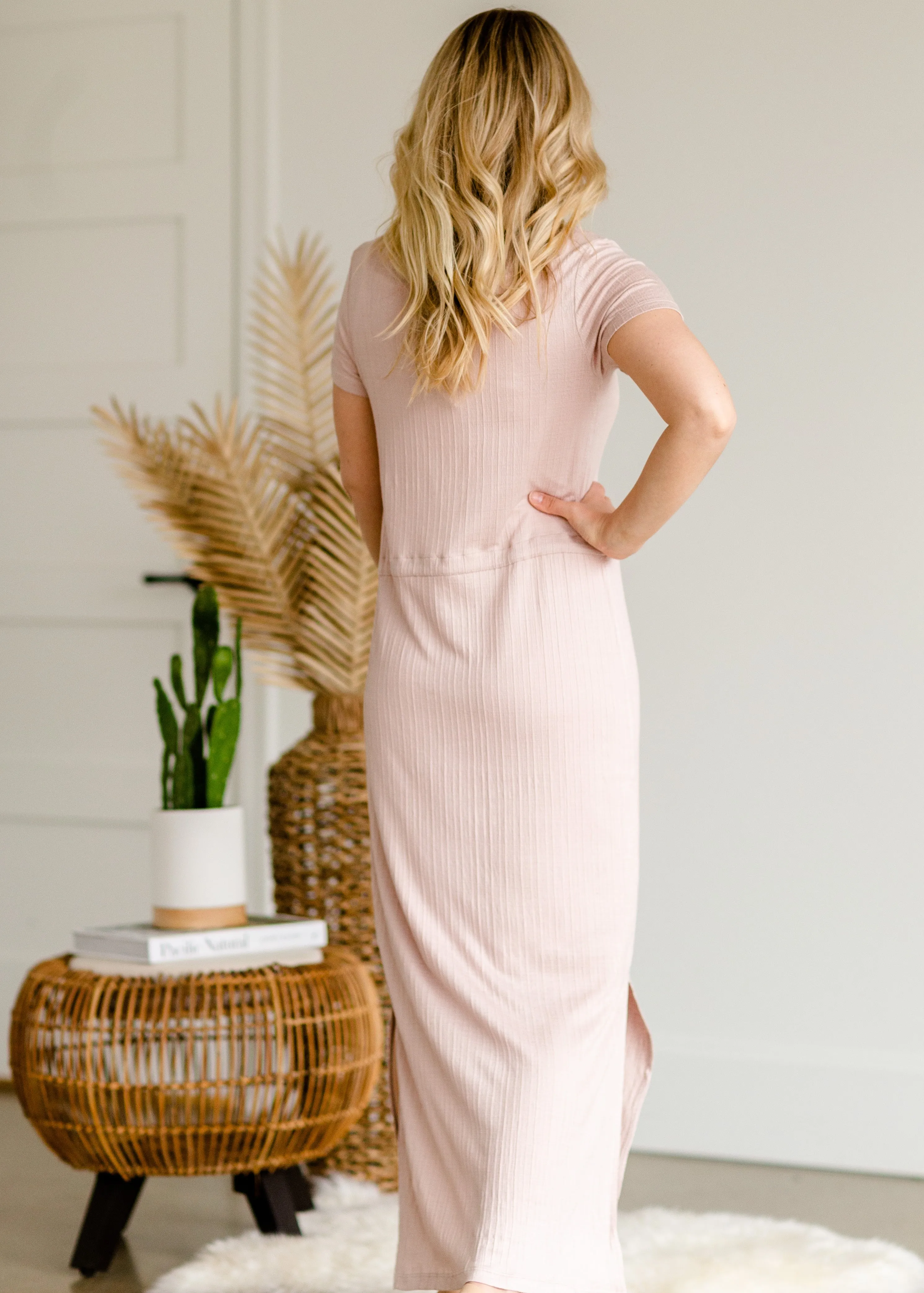 Blush Jersey Short Sleeve Dress - FINAL SALE