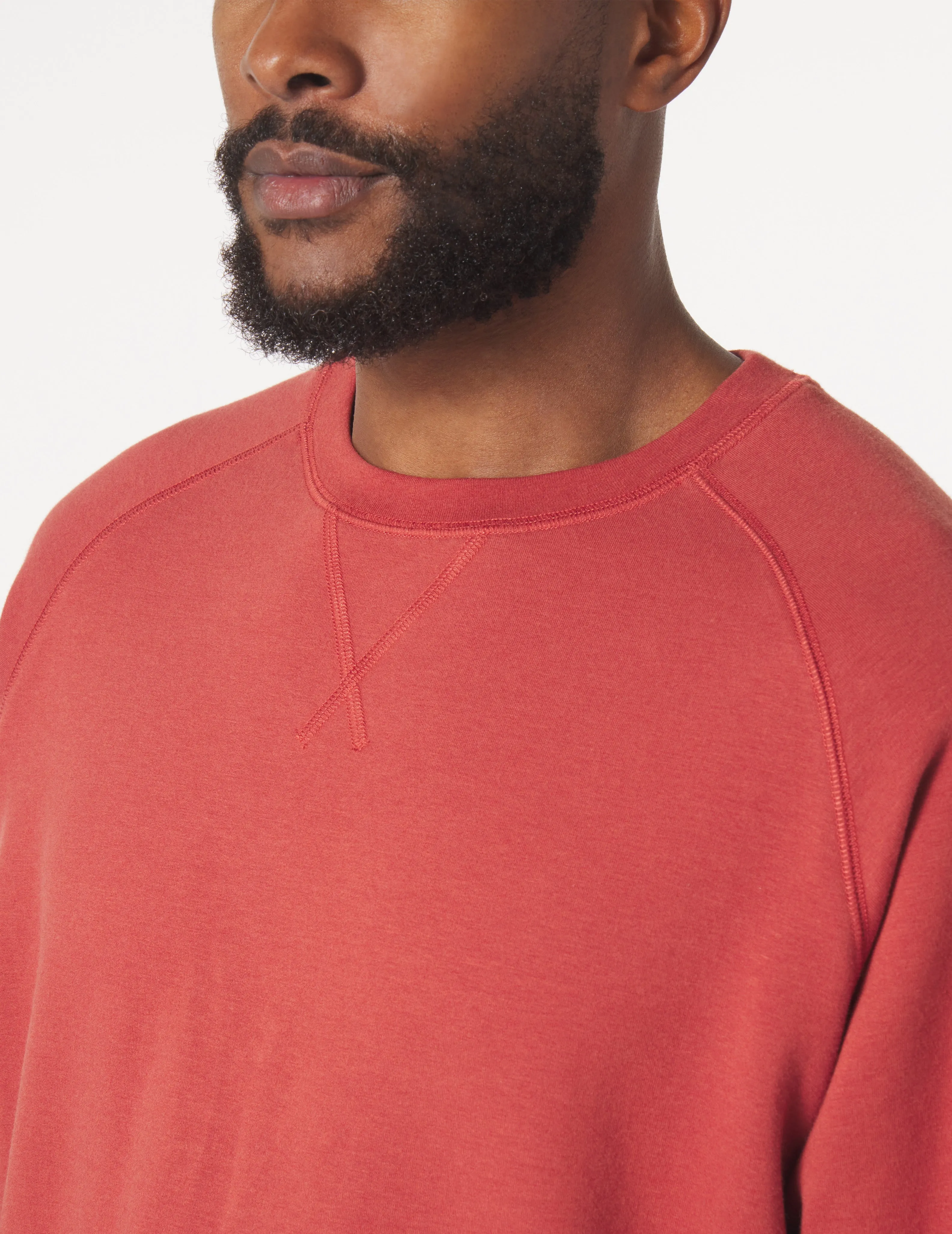 Dakota Crewneck: Brick Red