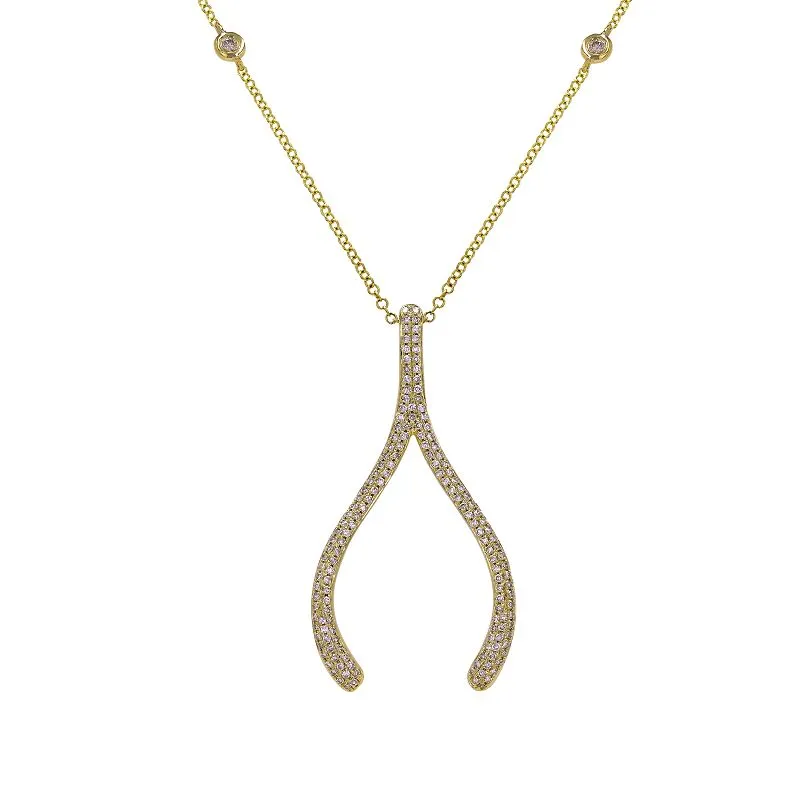 DANIELLE DIAMOND WiSHBONE NECKLACE