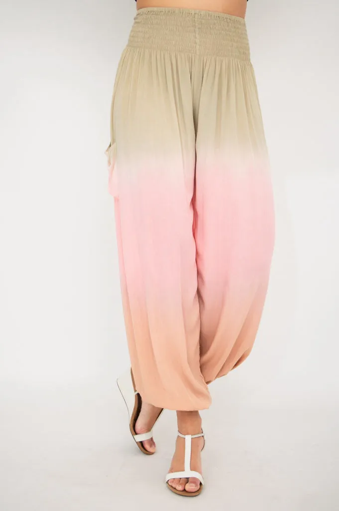 Embra Pants, Tan Dip-Dye