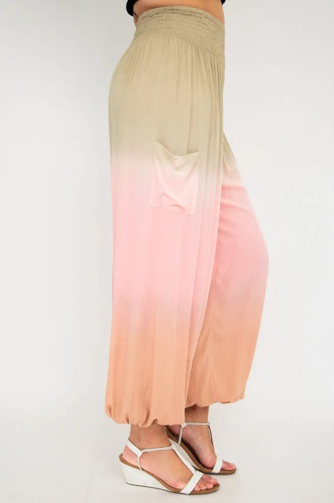 Embra Pants, Tan Dip-Dye