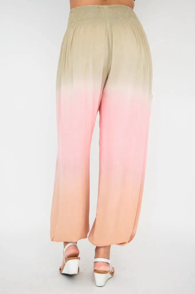 Embra Pants, Tan Dip-Dye