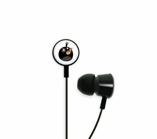 Gear4 Angry Birds In Ear Stereo Headphones Black Bird Headset HAB004