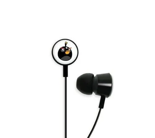 Gear4 Angry Birds In Ear Stereo Headphones Black Bird Headset HAB004