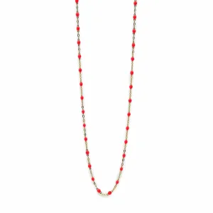 Gigi Clozeau Classic Yellow Gold Necklace in Coral