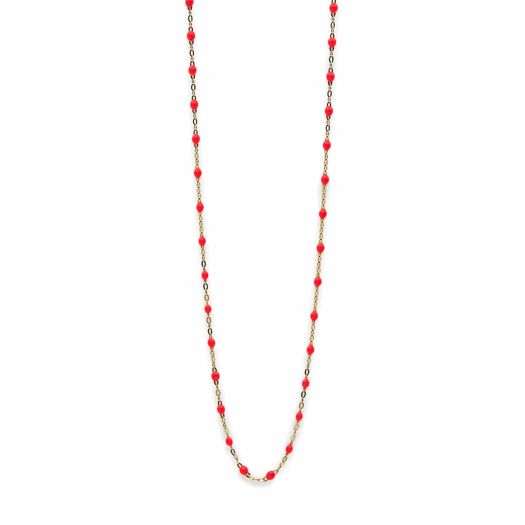 Gigi Clozeau Classic Yellow Gold Necklace in Coral