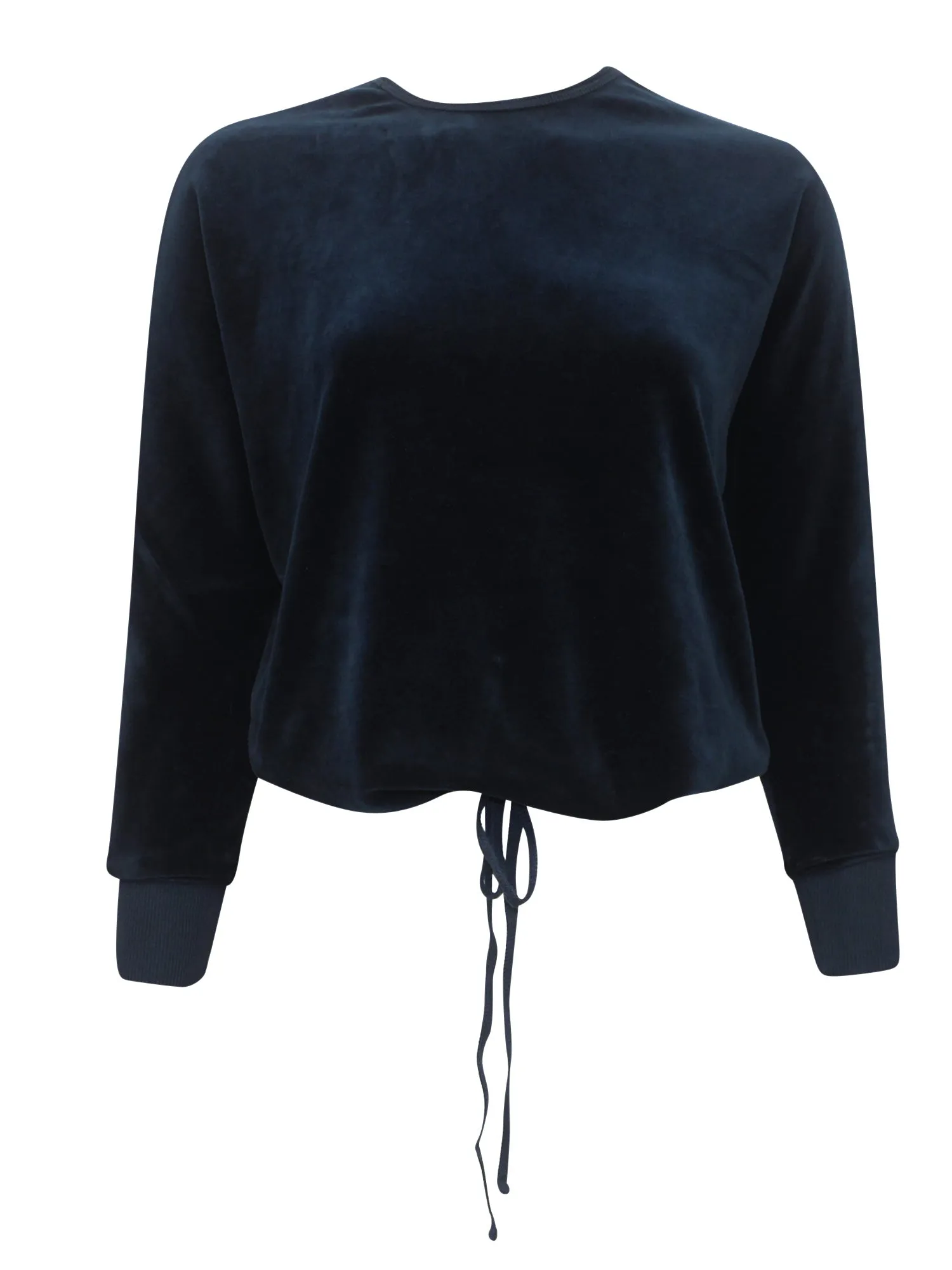 Hard Tail Velour Slouchy Drawstring Pullover Top (Style V-217)