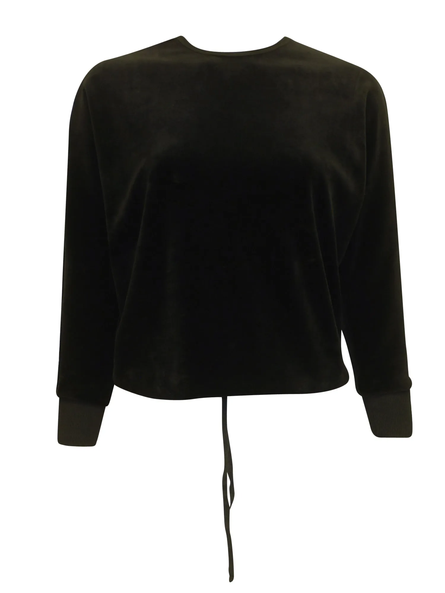 Hard Tail Velour Slouchy Drawstring Pullover Top (Style V-217)