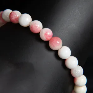 Keller Beaded Pink Peach Crystal Bracelet