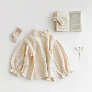 Linen Blouse with Frills