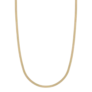 Marena Gold Herringbone Flat Chain Necklace