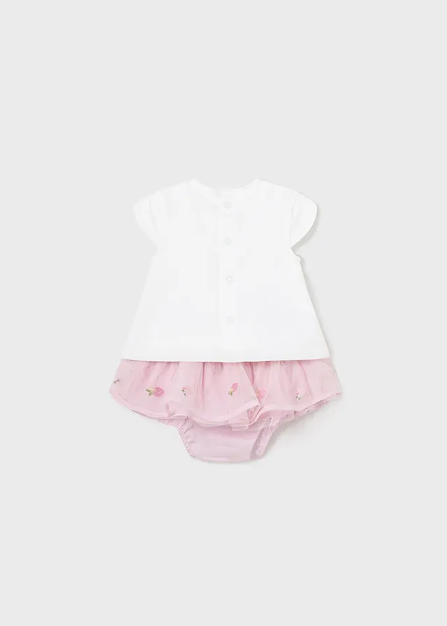 Mayoral 1838 049 - Baby Rose Tulle Skirt Set