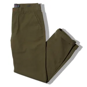 Mercer  Cotton Officer Pants - Dark Olive