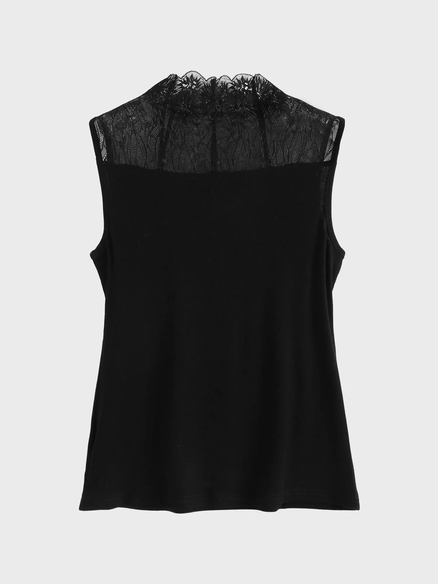 Midsize Temperatement Lace Embroidery Tank Top