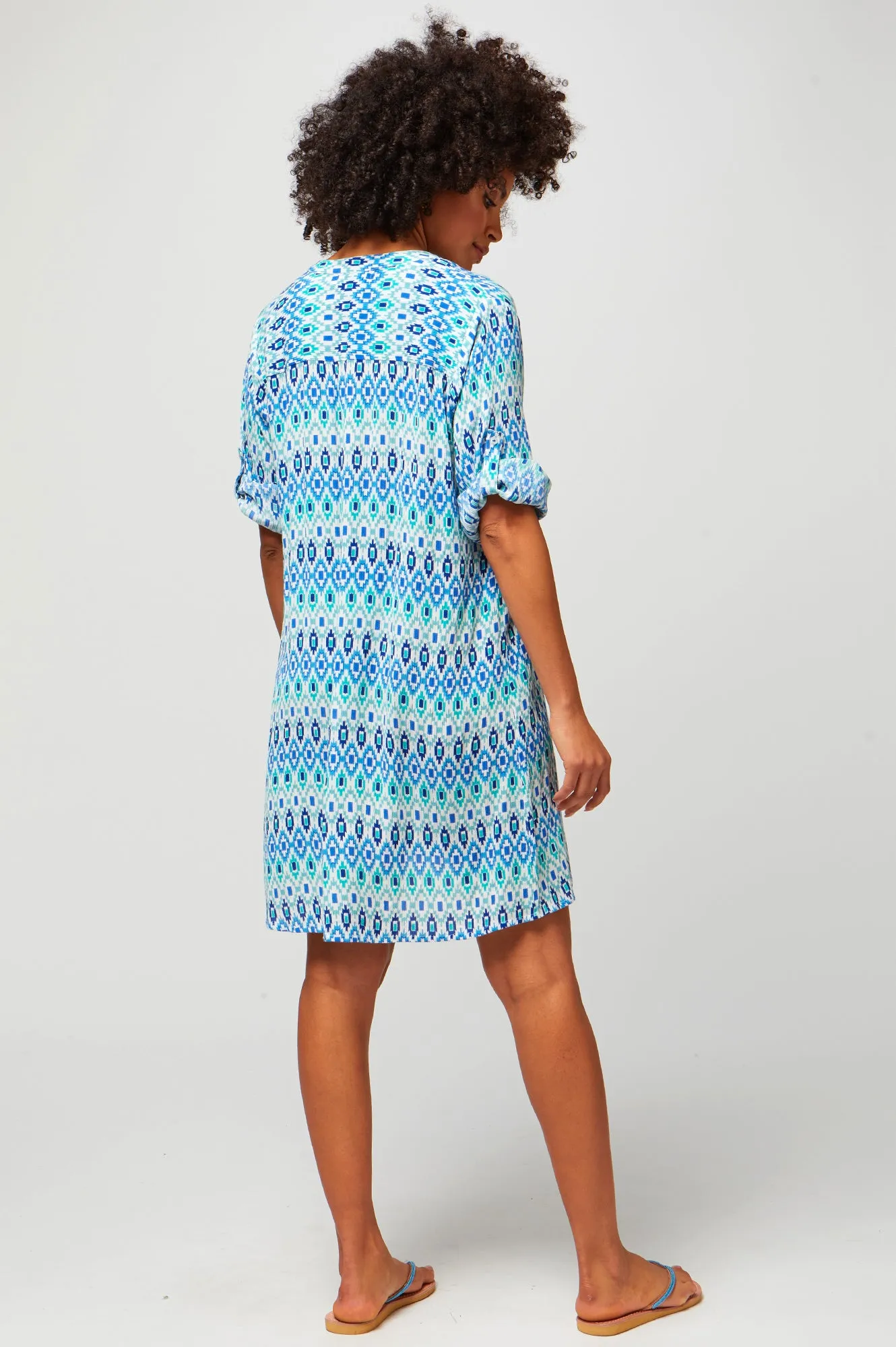 Mila Shirt Tunic | Aztec Turquoise