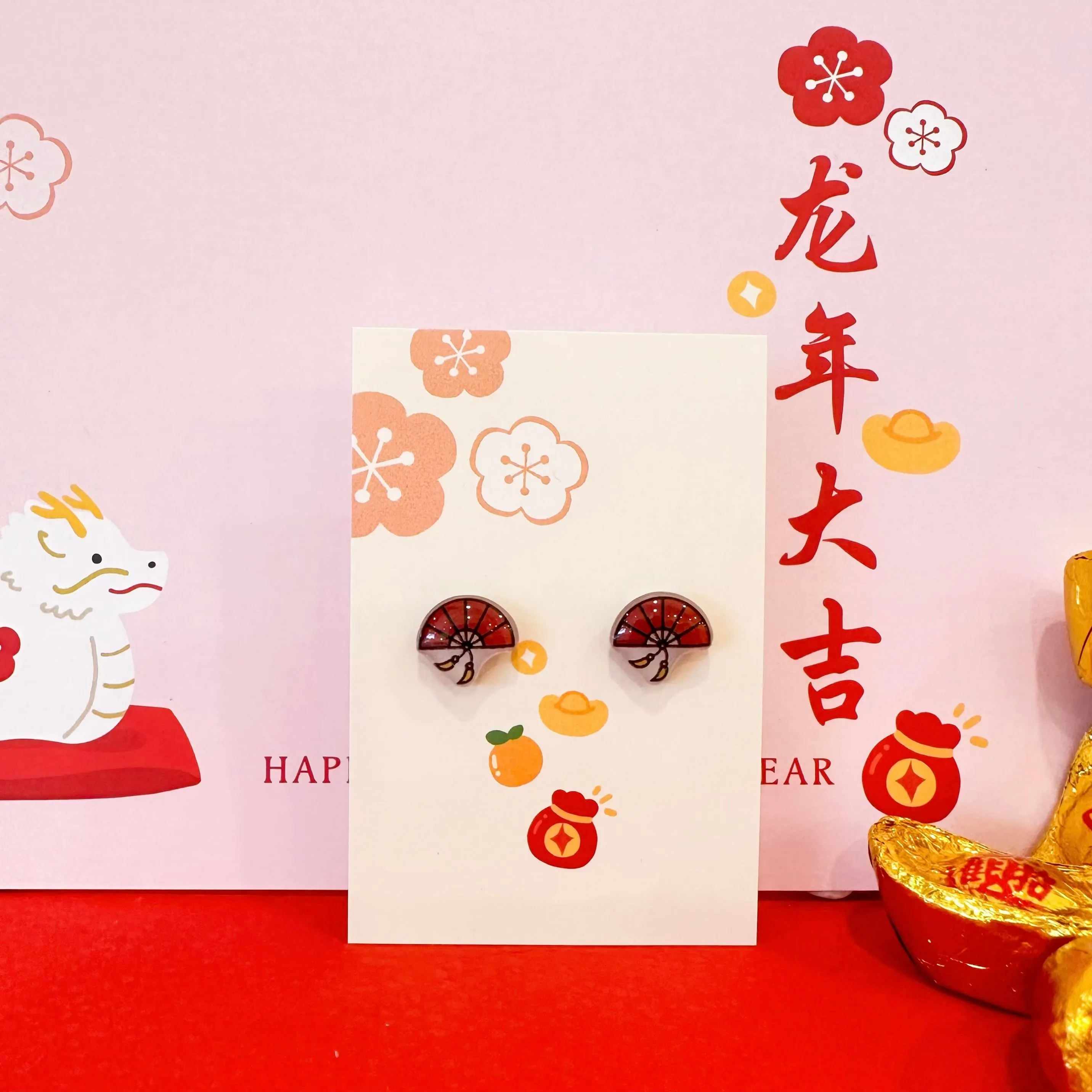 Oriental Chinese New Year Earrings