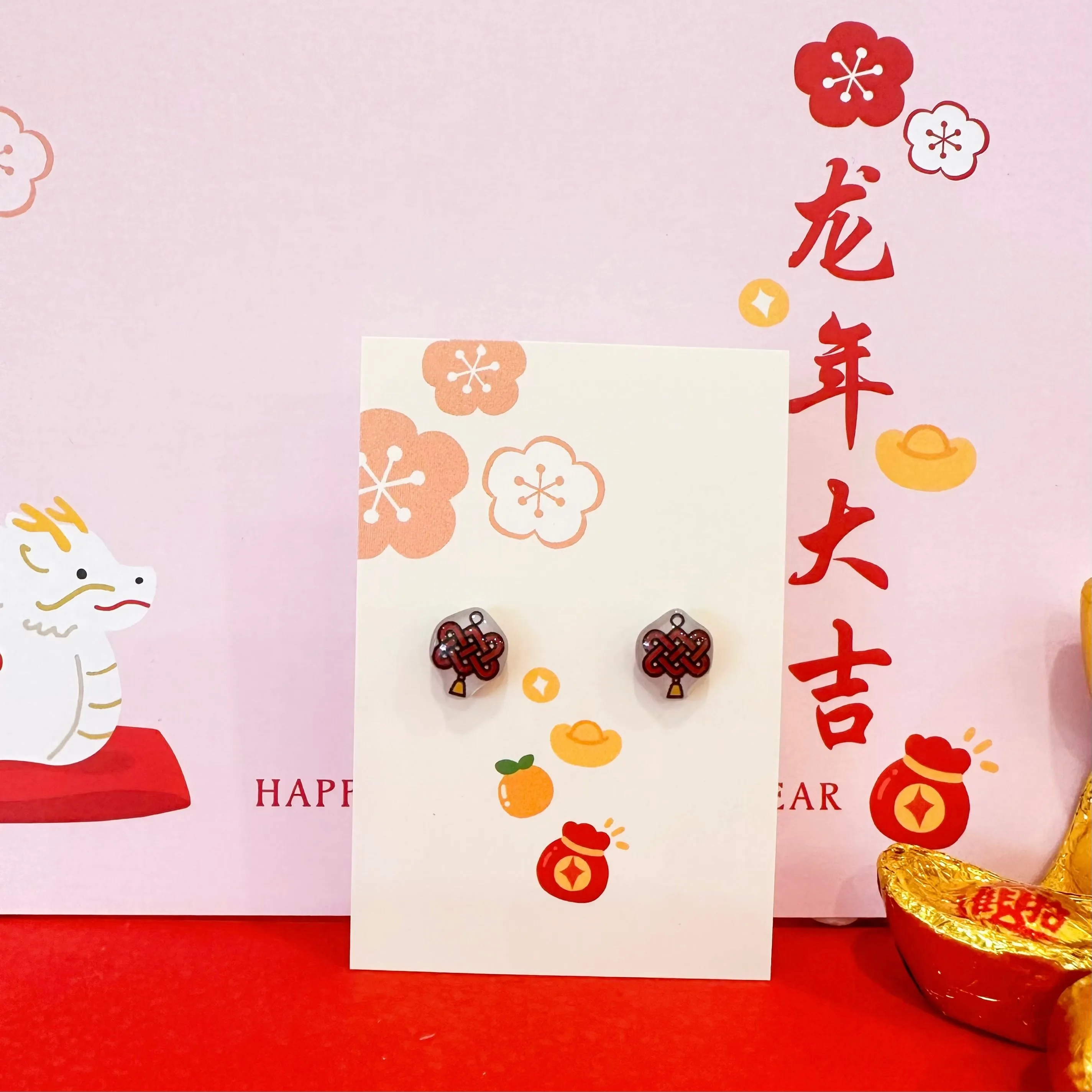 Oriental Chinese New Year Earrings