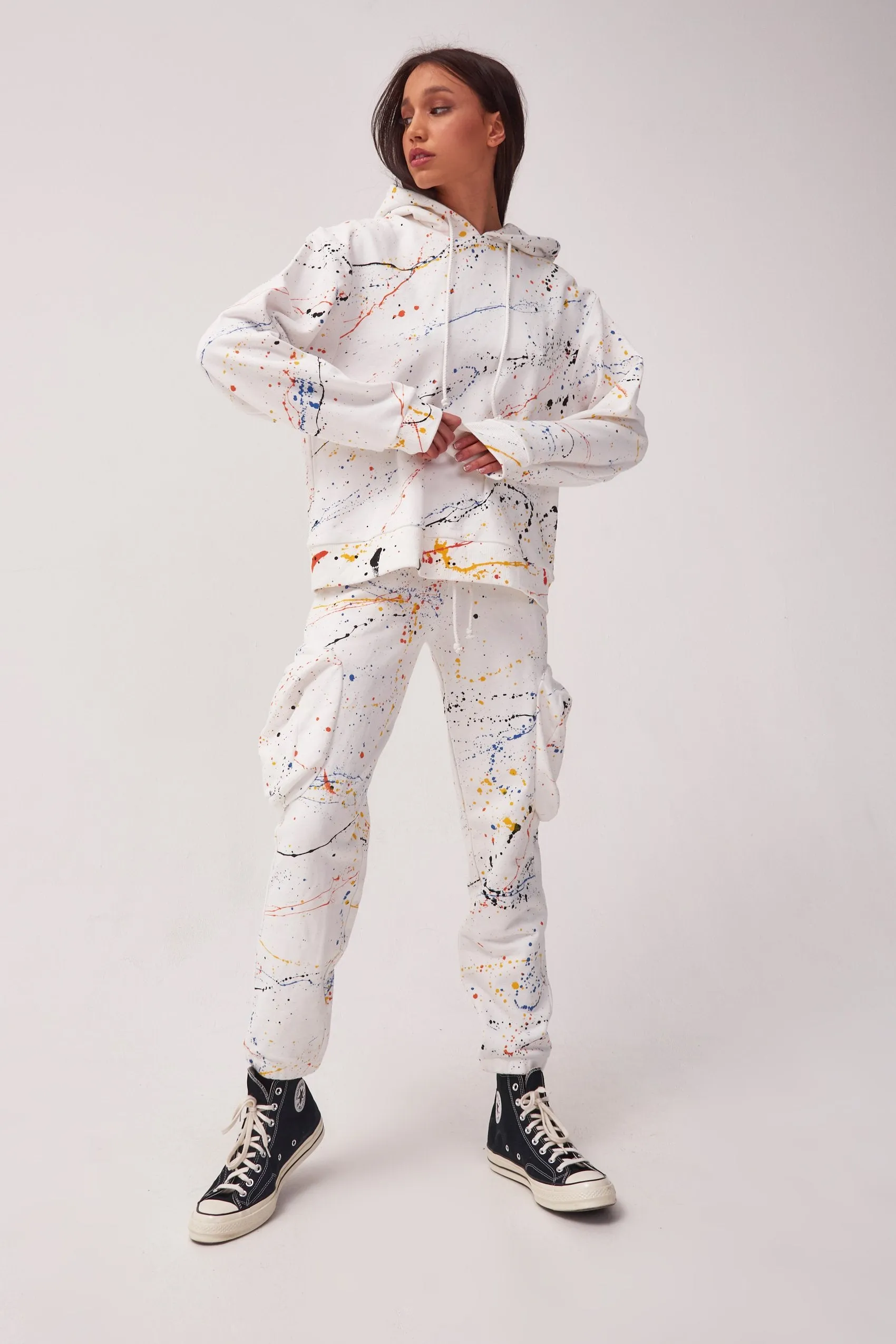 Paint Splatter Cuffed Joggers