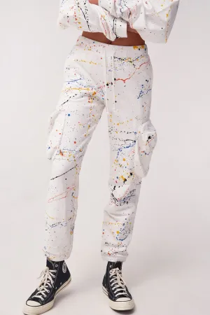 Paint Splatter Cuffed Joggers