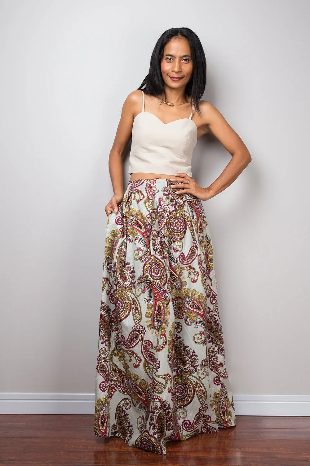 Paisley maxi skirt,  Boho Skirt, Paisley Skirt, Maxi Skirt, Summer skirt