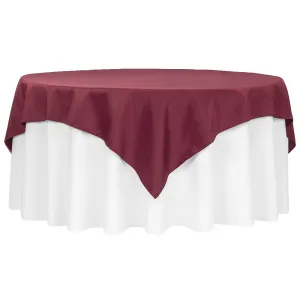 Polyester Square 72" Overlay/Tablecloth - Burgundy