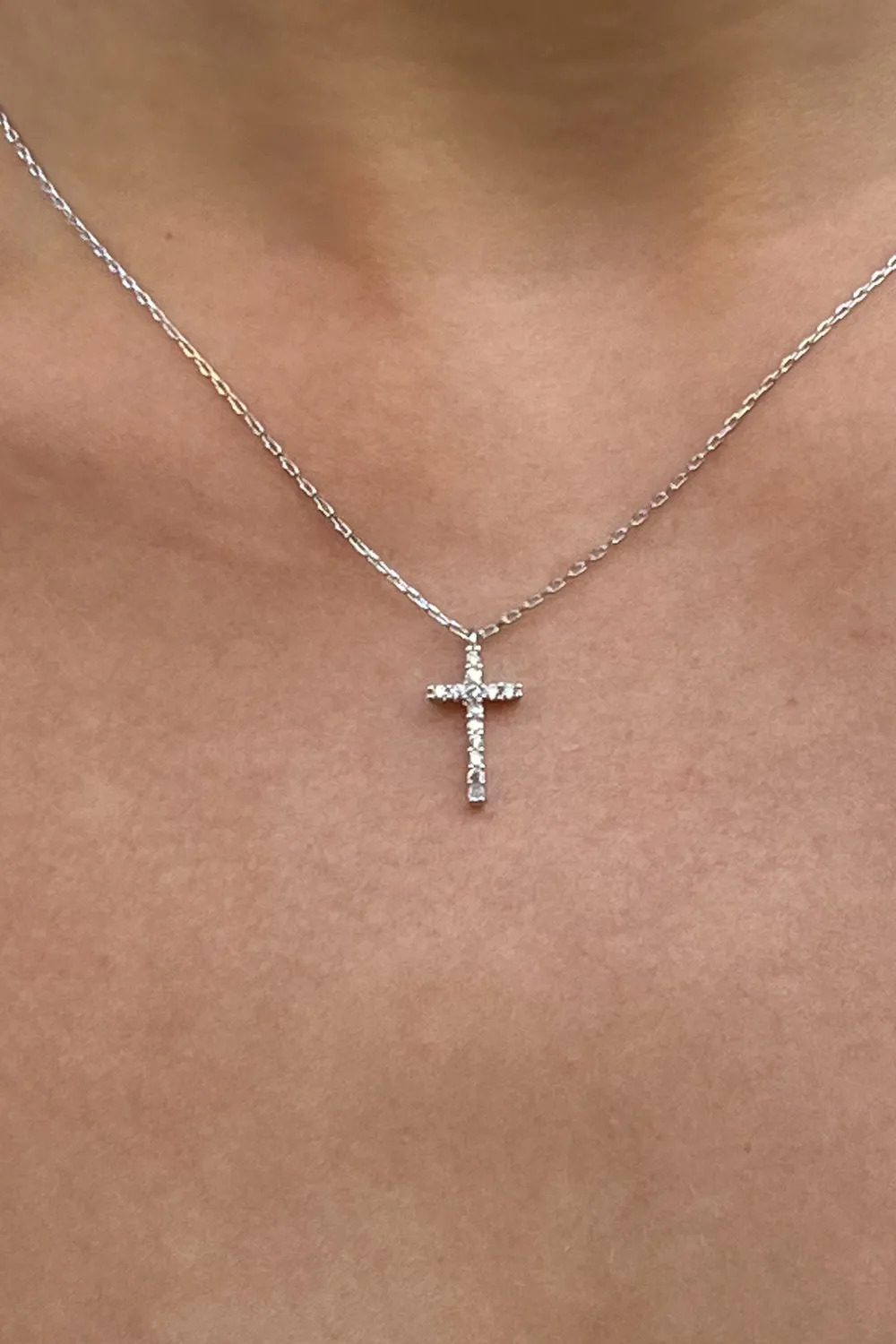 Rhinestone Cross Necklace