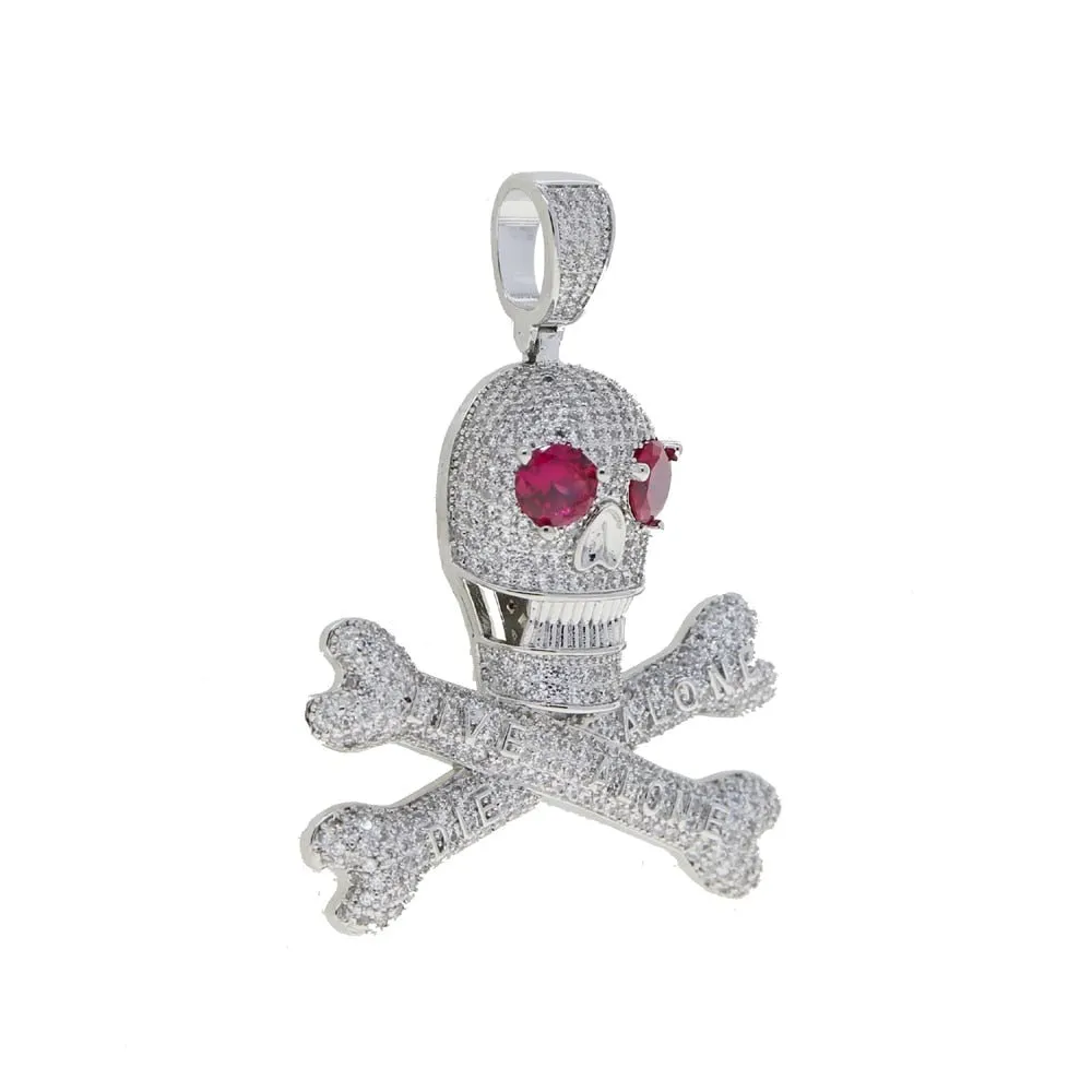 Rock Skull Pave Necklace