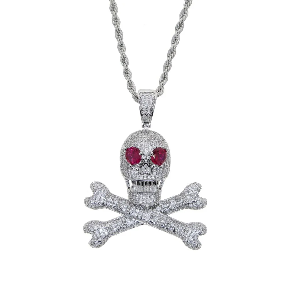 Rock Skull Pave Necklace