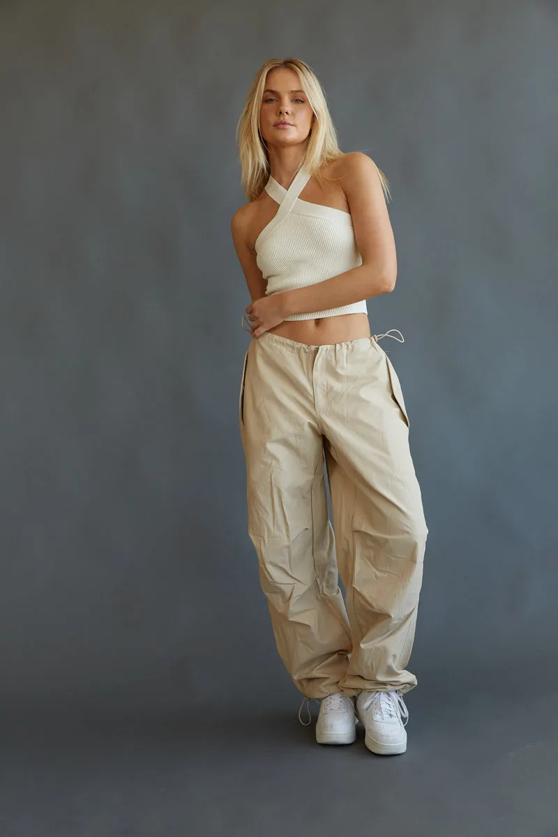 Shi Drawstring Parachute Pants