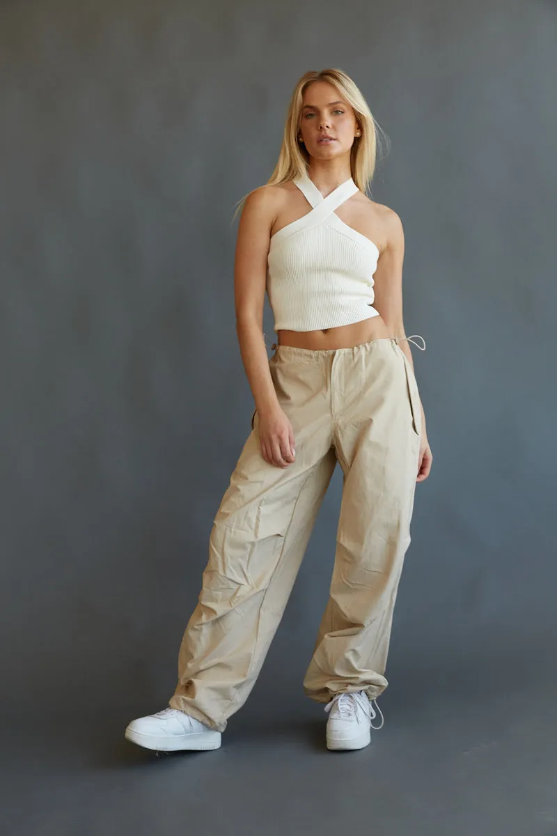 Shi Drawstring Parachute Pants