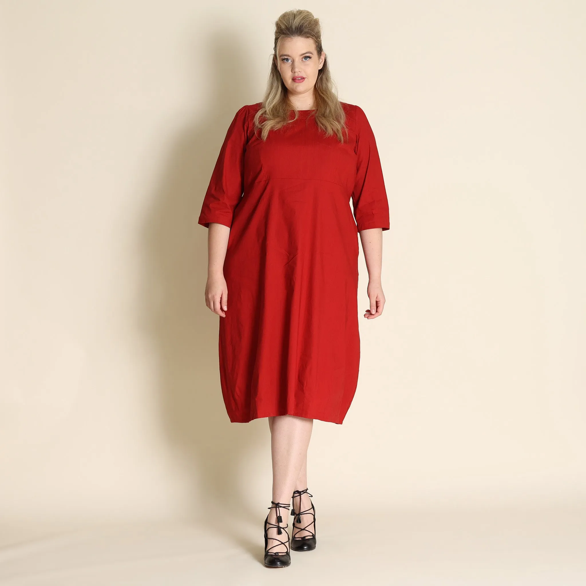 stretch linen romance dress