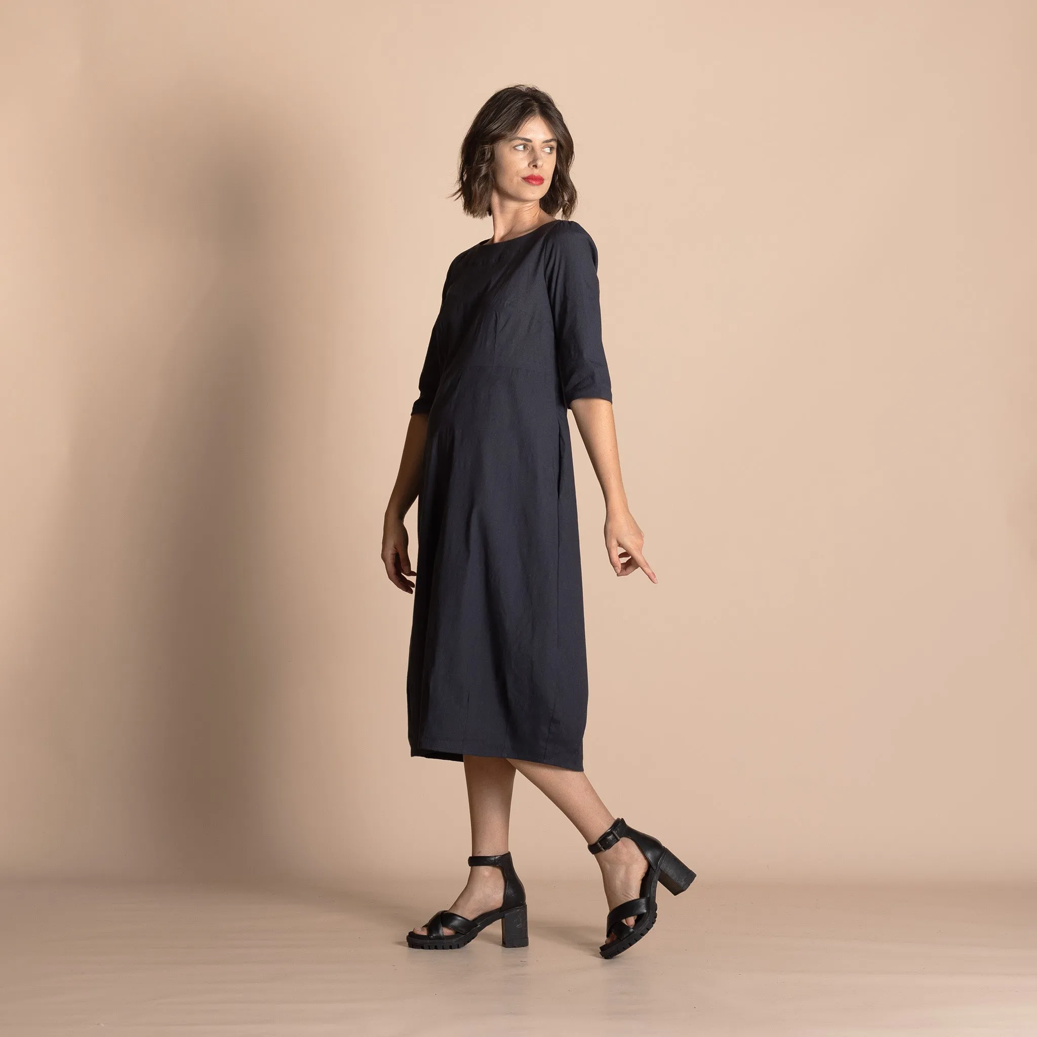 stretch linen romance dress